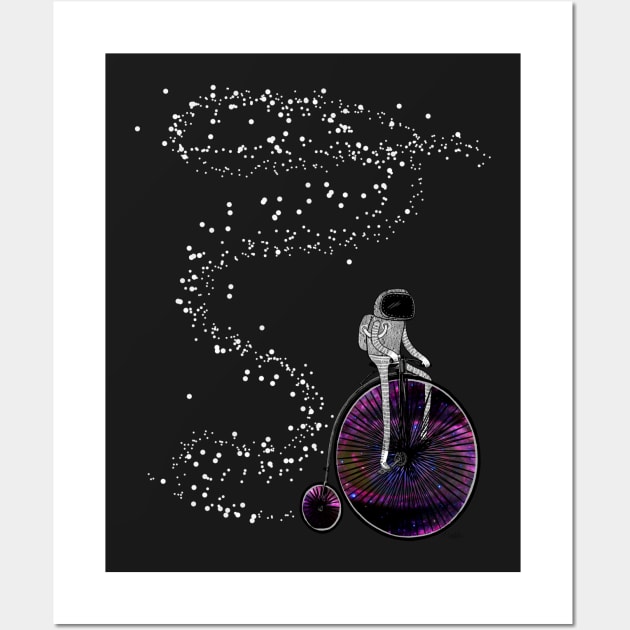 PENNY FARTHING SPACE CYCLE Wall Art by ratkiss